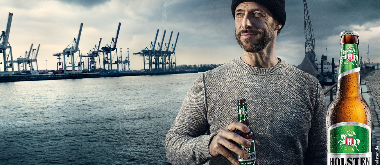 The HOLSTEN PILSENER beer campaign stays on course, both campaign motifs by Anke Luckmann