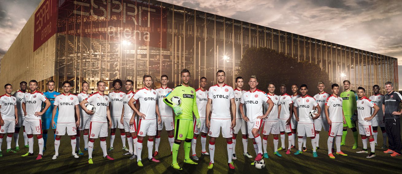 FORTUNA DÜSSELDORF team poster for the season 2016/17 with styling by Sabrina SCHEUER c/o 21 AGENCY - photo by Michael Gueth