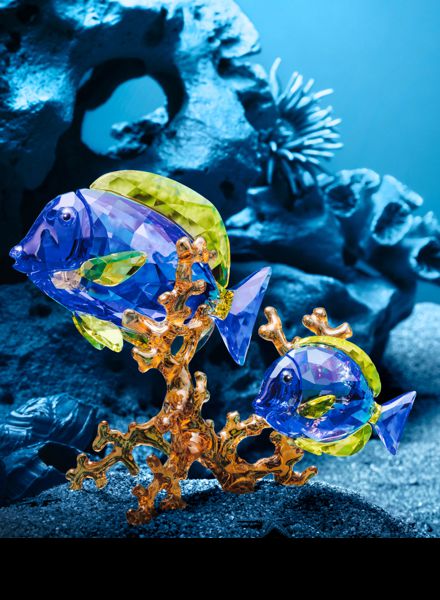 'Unter dem Meer'- für das SWAROVSKI Magazin setzt Set Designer Alexander WUCHTERL c/o LES ARTISTS die neuen 'Mother Nature' Kreationen 3 Mal in Szene