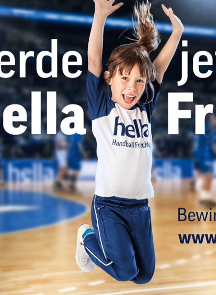 'Become a hella youngster!' - and serve handball pros HELLA Mineralbrunnen mineral water; we have three campaign motifs by Anna TARRIN