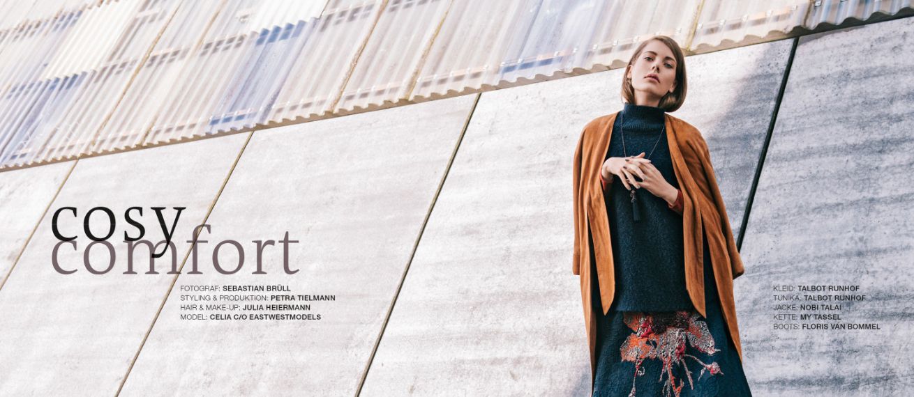Model Celia c/o EAST WEST MODELS in the spread 'cosy & comfort' by Sebastian Brüll