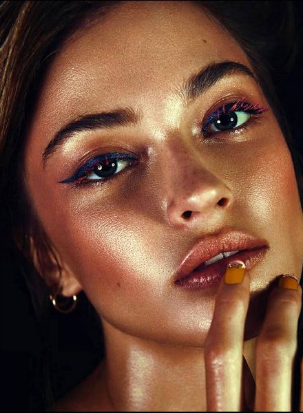 'Laid Bare' - model Victoria PLUM c/o LOUISA MODELS in ELLE Indonesia, the beauty shots were taken by photographer Albert Wolf
