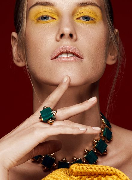 Beauty editorial in NARGIS magazine featuring Anastasiya ANTONYUK c/o LOUISA MODELS, photos by David Eristavi