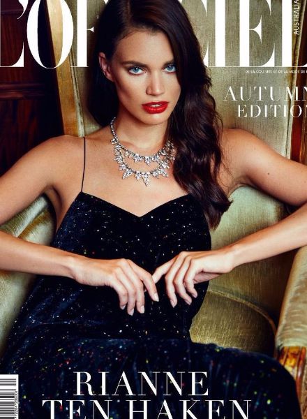 GoSee Nachtrag : Drei Cover für die L'OFFICIEL Australia Herbst 16 Edition mit Top Model Rianne TEN HAKEN c/o LOUISA MODELS, Fotos Andres Matallana