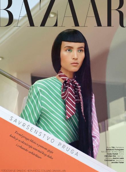 'Perfection Stripes' in HARPER’S BAZAAR Serbia January 2018 with model Luping WANG c/o LOUISA MODELS, photos: Emilio G. Hernandez, Fashion Editor/Stylist: DaVian Lain