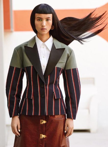 'Perfection Stripes' in HARPER’S BAZAAR Serbia January 2018 with model Luping WANG c/o LOUISA MODELS, photos: Emilio G. Hernandez, Fashion Editor/Stylist: DaVian Lain