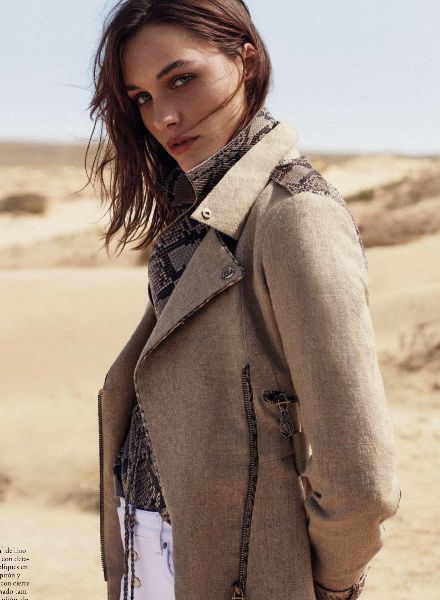 Model Leoni c/o LOUISA MODELS in ELLE Espana; we have three photos by Xavi Gordo on GoSee