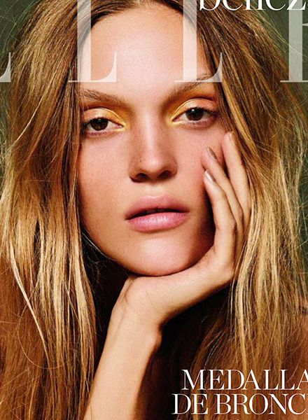 Beauty editorial in ELLE Beauty Espana with hair & make-up by Sonja SHENOUDA c/o BIGOUDI, photos by Dan Carabas