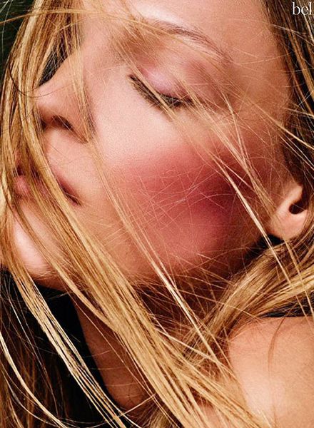 Beauty editorial in ELLE Beauty Espana with hair & make-up by Sonja SHENOUDA c/o BIGOUDI, photos by Dan Carabas