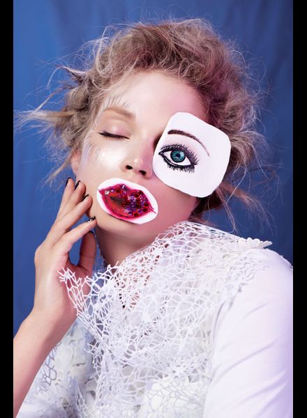 Beauty spread in MAKE-UP ARTIST magazine – hairstyling by Sacha SCHUETTE c/o les ARTISTS by Josef Stockinger; we have three photos by Camilla Camaglia for you on GoSee