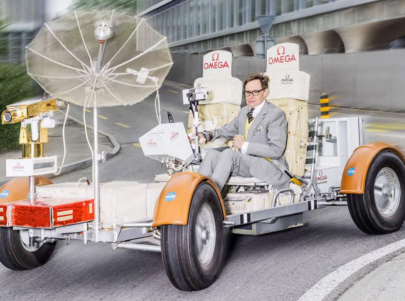 Omega for Vanity Fair - photographer duo Scanderbeg Sauer embarks with Editor Nicholas Foulkes for high-gloss magazine on time travel and a trip to the moon