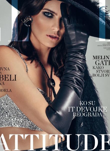 'Attitude' – top model Isabeli FONTANA c/o LOUISA MODELS in the cover spread of ELLE Serbia November '18, photographed by Dawid Klepadlo, styling: Pablo Patane