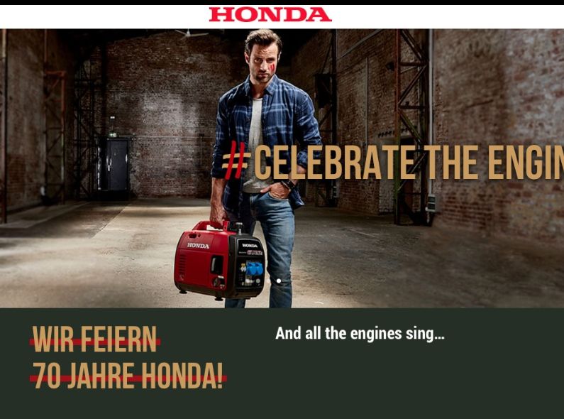 Proud to be a Honda - NATURAL BORN EXPLORERS realisieren 'Celebrate The Engine' Kampagne mit Printmotiven und Bewegtbild für Honda Power Equipment und die intention Werbeagentur