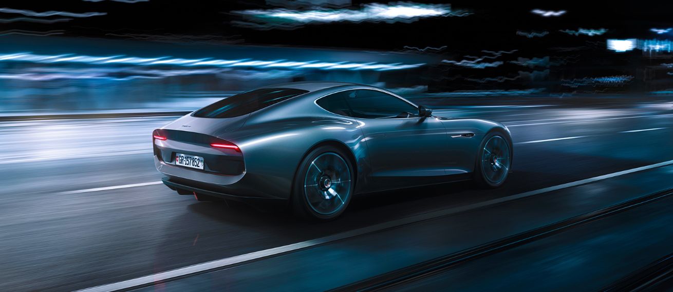 David Breun photographs the new electric car model PIECH MARK ZERO for RAMP.SPACE in the Alps and in Zurich. Timeless sports car fascination for the electric future