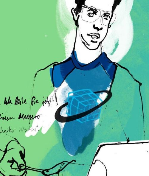 Drei Illustrationen für das W&V Magazin zum wichtigen Thema 'Sprachassistenz' von Katrin FUNCKE c/o ART ACT