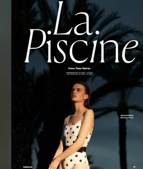 'Wild at Heart' and then off to 'La Piscine' for fashion client KADEWE - hair & make-up: Thorsten WEISS c/o LES ARTISTS by Josef Stockinger, photos: Peter Gehrke