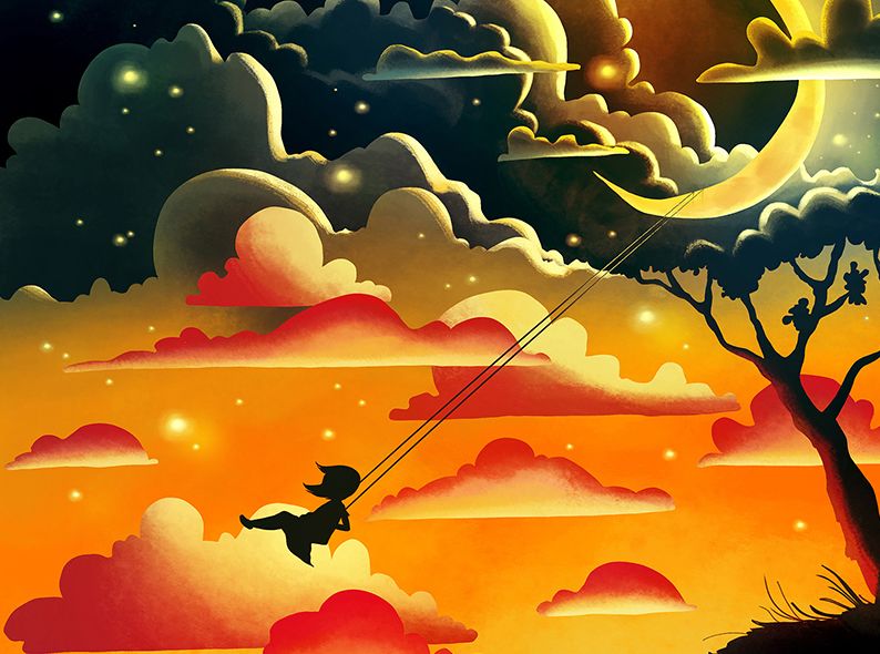 'THE MOOD SWING' - drei bezaubernde Illustrationen im Kundenauftrag von Vali PETRIDEAN c/o VISUALEYES ARTISTS