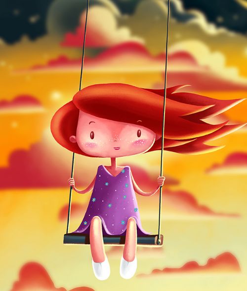 'THE MOOD SWING' - drei bezaubernde Illustrationen im Kundenauftrag von Vali PETRIDEAN c/o VISUALEYES ARTISTS