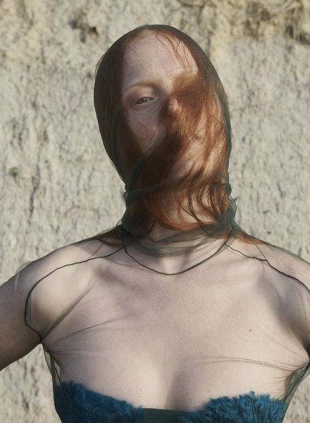 Red Milk magazine 'Iveta Goes Red' with hair & make-up by Saskia KRAUSE c/o BASICS BERLIN (photos: Annette Apel)