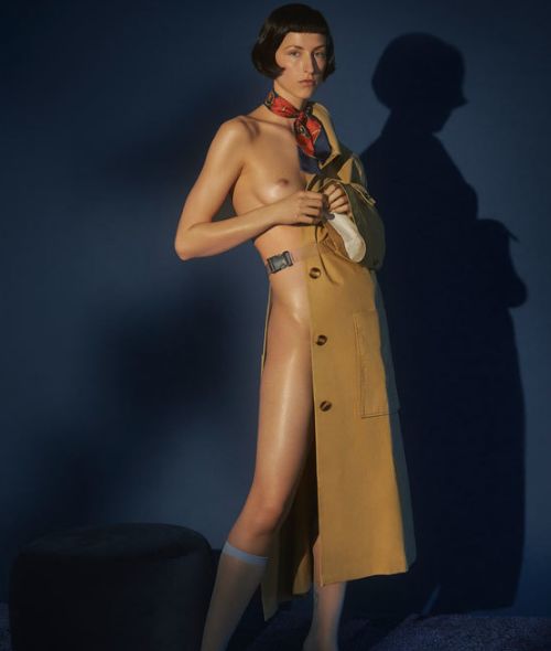 Laura Palm photographs the spread 'Dark' - with styling by Christina HOLZUM c/o KLAUS STIEGEMEYER