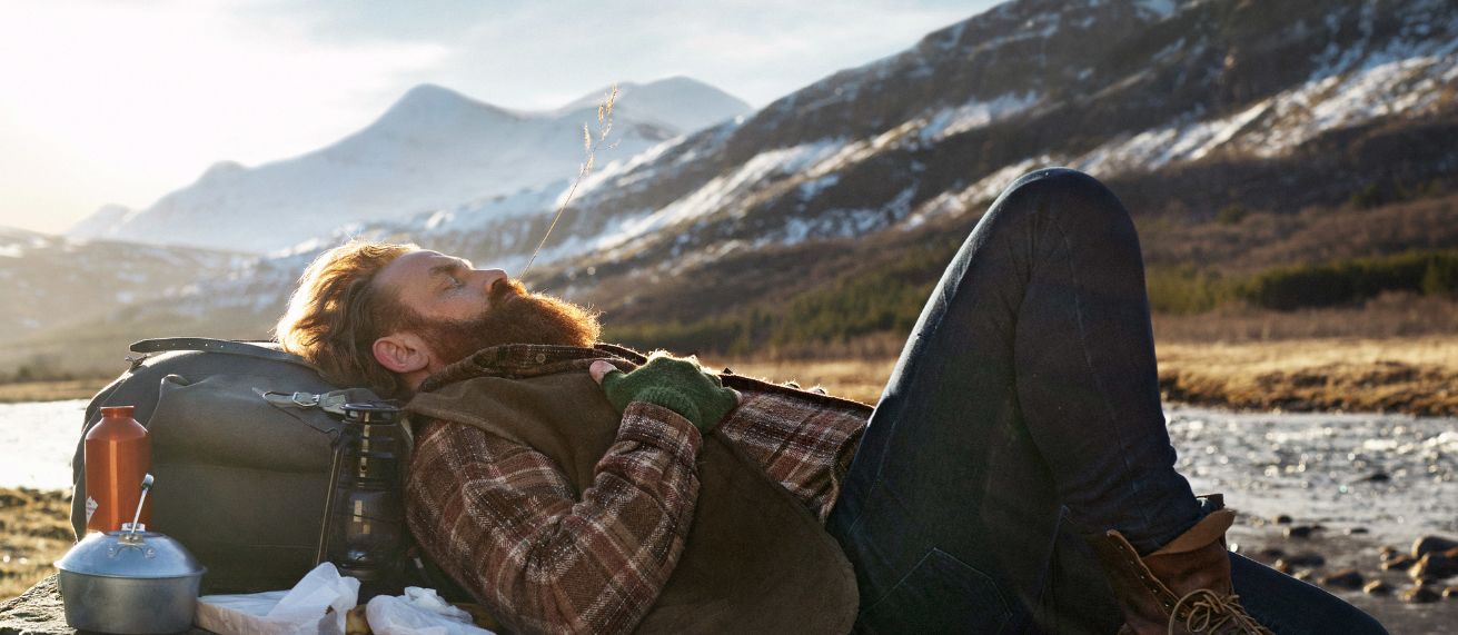 'Game of Thrones' star Kristofer Hivju for the new AMERICAN EXPRESS platinum card in the Nordic wilderness - photos by Andreas LIND c/o TAKE AGENCY