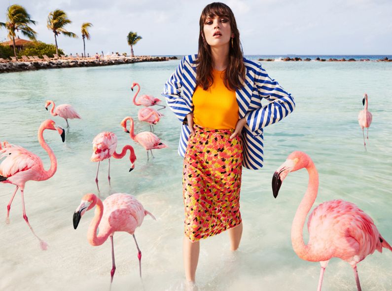 Tina Luther photographs model Grace Anderson for the Holiday issue of GRAZIA in Aruba - post production of the spread by Retouched-Studios