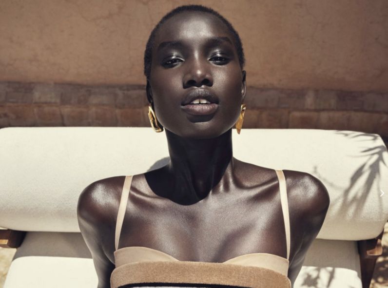 Native of Sudan and Canadian resident Nya GATBEL c/o LOUISA MODELS is BURBERRY's captivating beauty