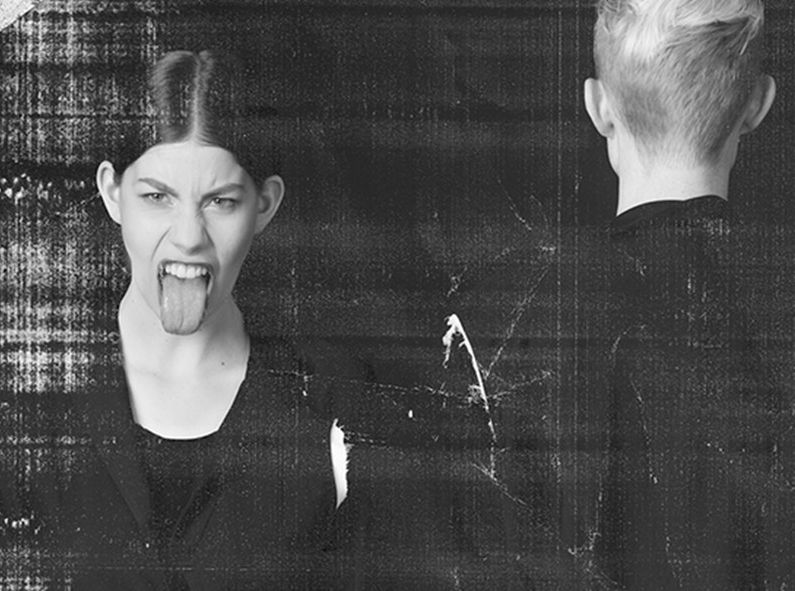 'Unisex goes multisex – and shamelessly at ease.' – model Jule c/o BRODYBOOKINGS clad in PAL OFFNER Unisex F/W '19 fashion