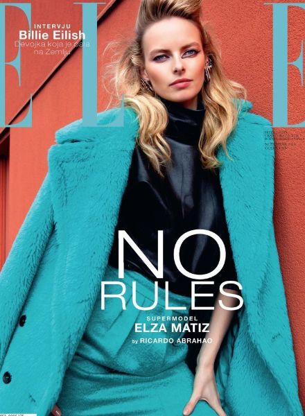 Dutch supermodel Elza MATIZ c/o LOUISA MODELS fancies ‘NO RULES’, and was just photographed more beautiful than ever by Ricardo Abrann for the cover story in ELLE Serbia
