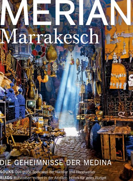 'Traumziel für Kreative' - Brita SÖNNICHSEN c/o NERGER M&O fotografiert für das aktuelle MERIAN 'Marrakesch' Heft eine Kreativ-Portrait-Strecke