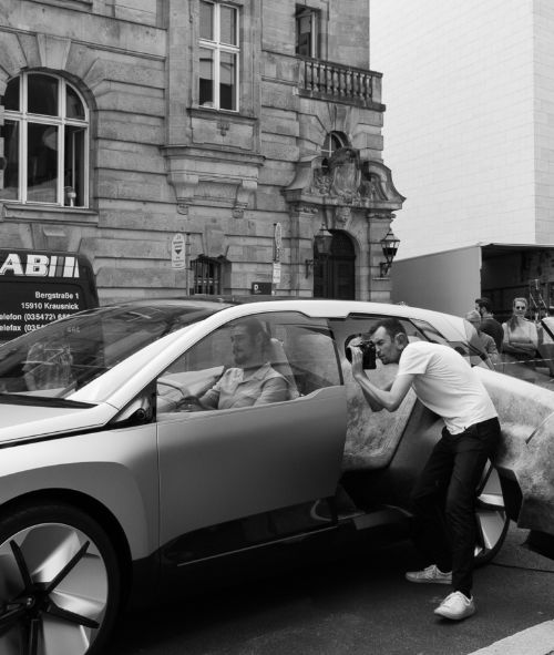 The BMW iNext SUV study on a visit in Berlin - we have the spread produced by CLAAS CROPP Creative Productions including making-of motifs for you on GoSee