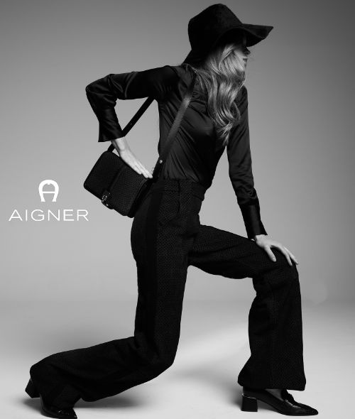 The AIGNER Fall/Winter ‘20 XXL campaign featuring German supermodel Kim Riekenberg – photographed by ANDREAS ORTNER