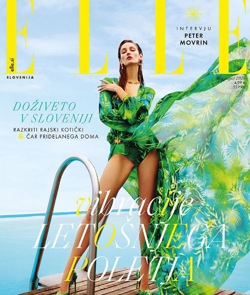 Franzi Mueller in the cover spread for ELLE SLOVENIJA with beauty support from Melanie Schoene c/o NINA KLEIN