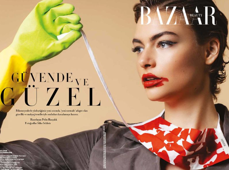 'Güvende ve güzel' - Sicher und schön fotografierte Silke Schlotz für die HARPER'S BAZAAR Türkei mit Hair & Makeup-Support von Suzanna SANTALAB c/o BIGOUDI