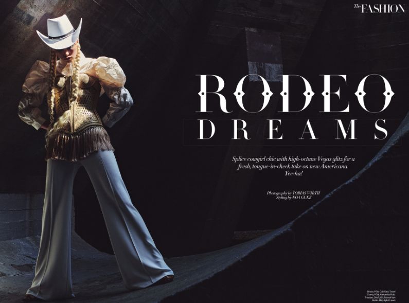 ‘Rodeo Dreams’ in HARPER’S BAZAAR Arabia - styling by Noa GUEZ c/o LES ARTISTS by Josef Stockinger