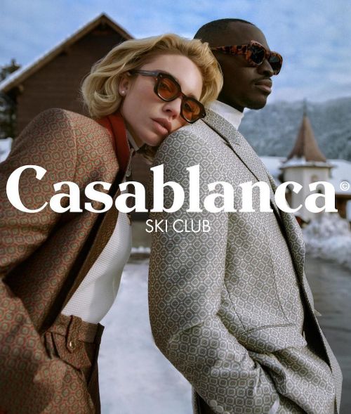 Visiting a glacier for the exclusive CASABLANCA Ski Club – 7 SEAS PRODUCTIONS supports the photo production for CASABLANCA PARIS with photographer Rémi Ferrante on a glacier near Gstaad