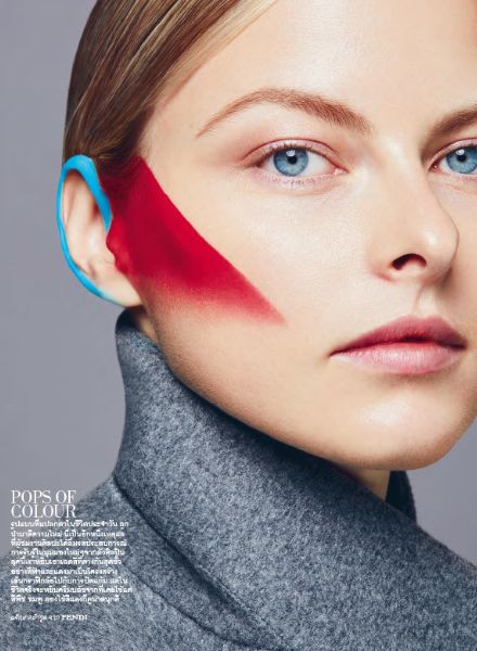 'The face as canvas' - ELLE THAILAND Beauty Editorial mit Hair und Makeup von Tanja KERN c/o BIGOUDI (Fotograf: Per Florian Appelgren)