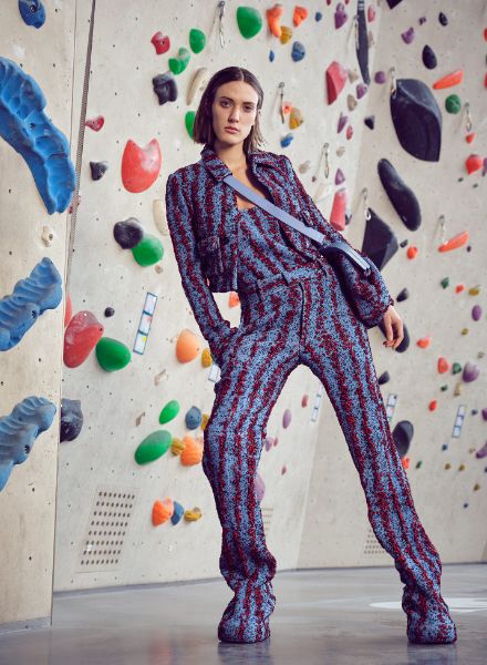 Movin’ on up! PHILIPP RATHMER photographs a fashion editorial for DIE STILISTEN at climbing hall Nordwandhalle in northern Germany