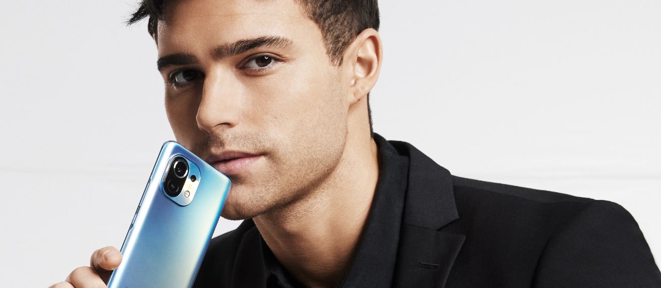 CHRIS TRIBELHORN photographs smart Swedish pop export Eric Saade for the new XIAOMI M11 cell phone
