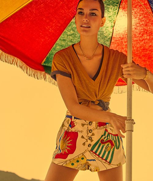 For an irresistibly sensual summer – LISE ANNE MARSAL captures the first rays of sun on a Corsican beach in her editorial for MADAME FIGARO Paris with top model Ophelie Guillermand