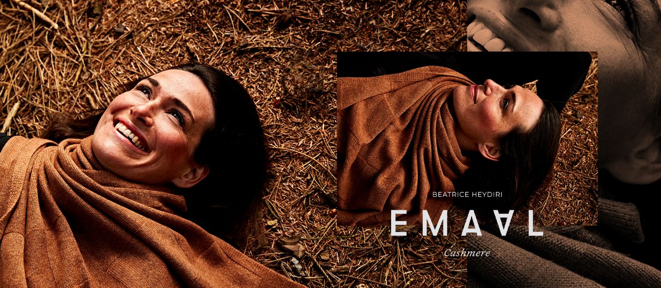 Beatrice HEYDIRI c/o SEVERIN WENDELER photographs model Sandra Blesser for EMAAL Cashmere