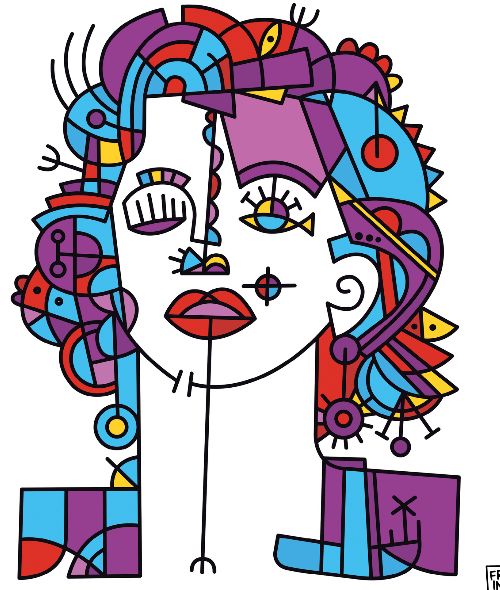 Creativ und witzig : Illustrator FREDINKO ab sofort bei ART ACT. Seins Stärken : Wandbilder zwischen Pop Art und Neokubismus & Live Performances vor grossem Publikum