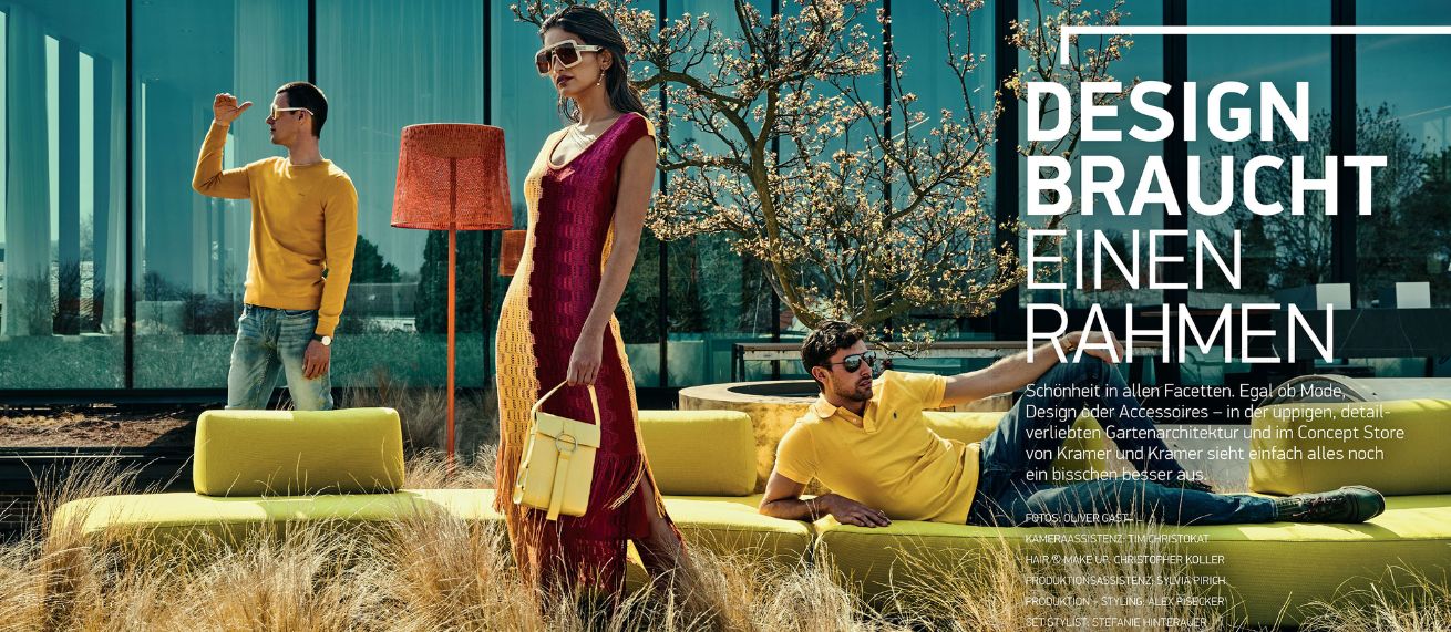 ‘Design needs a setting.’ - Oliver Gast photographs the spread for DESIGN DELUXE magazine with set styling by Stefanie HINTERAUER c/o MAKING OF