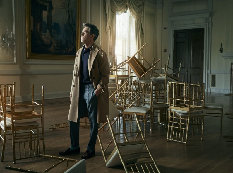 Looking down the road with Kevin Bacon for NOBLEMAN magazine – photos by Robert ASHCROFT c/o SEVERIN WENDELER