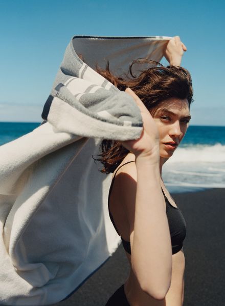 ARKET S/S 2021 Ocean campaign with styling by Isabelle Thiry c/o BIRD PRODUCTION, realized on the Canary Island of Lanzarote