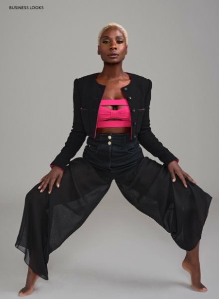 Dancer, choreographer and actress Nikeata Thompson is in ‘Best Form’, appearing in INSTYLE Germany – photographed by Claudia Grassl with beauty support by hair & make-up artist Anja EL SAWAF c/o LES ARTISTS by Josef Stockinger