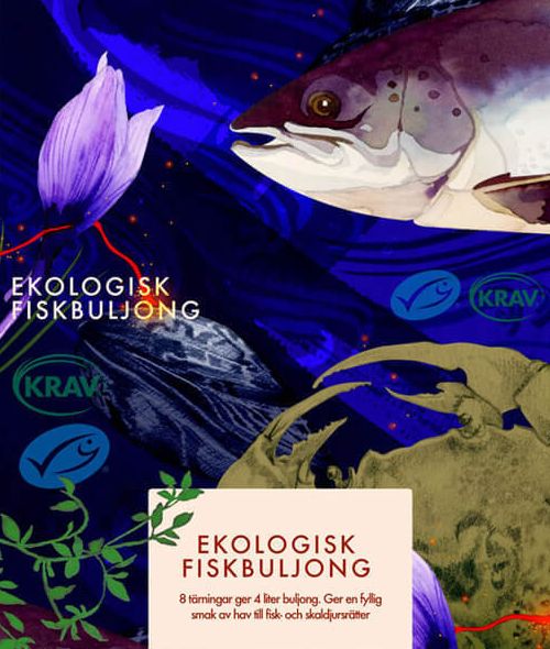 Right on time for Christmas – packaging design for EKOLOGISK FISKBULJONG by Lina EKSTRAND c/o WILDFOX RUNNING