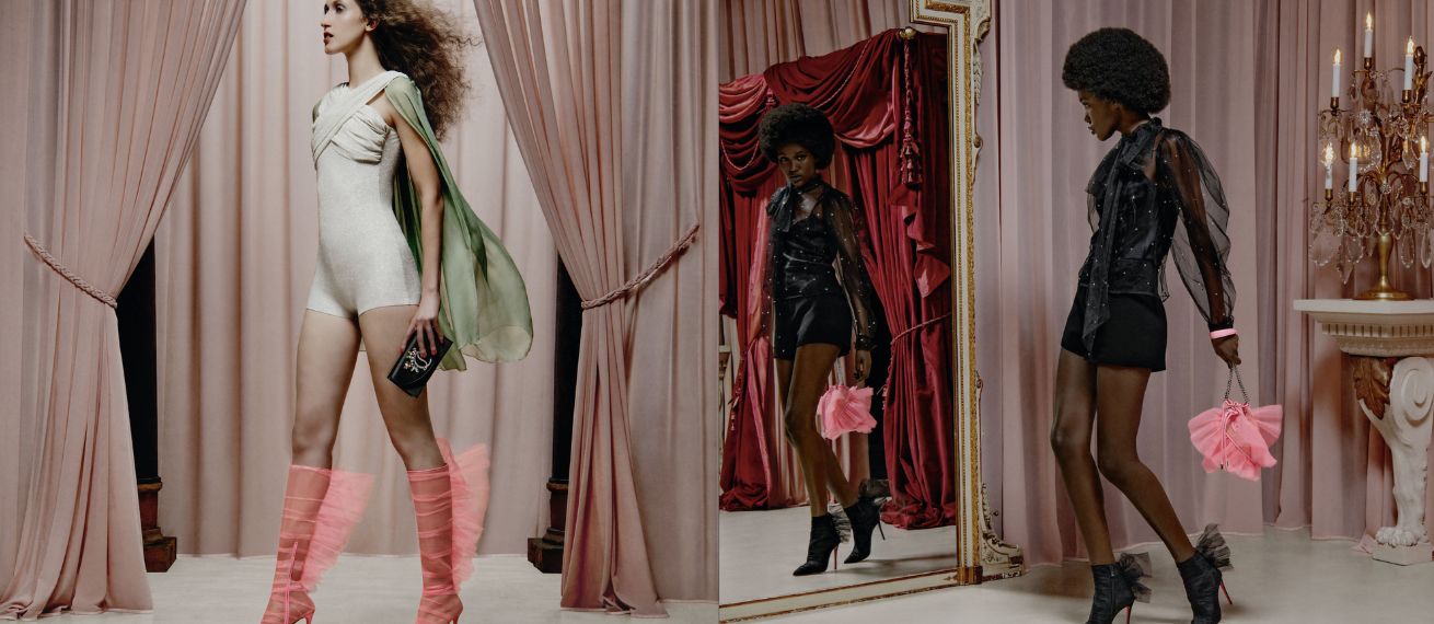 BILLY & HELLS, aka Anke Linz and Andreas Oettinger, photograph LOUBOUTIN S/S ‘22 SHINE BRIGHT – with hair & make-up by Gabrielle THEURER c/o BASICS.BERLIN, and we have a motif for you on GoSee.NEWS