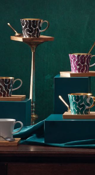 Kathrin SEIDEL c/o BIGOUDI with impressive set design for KPM, the Royal Porcelain Manufactory Berlin, photographed by Olff Appold