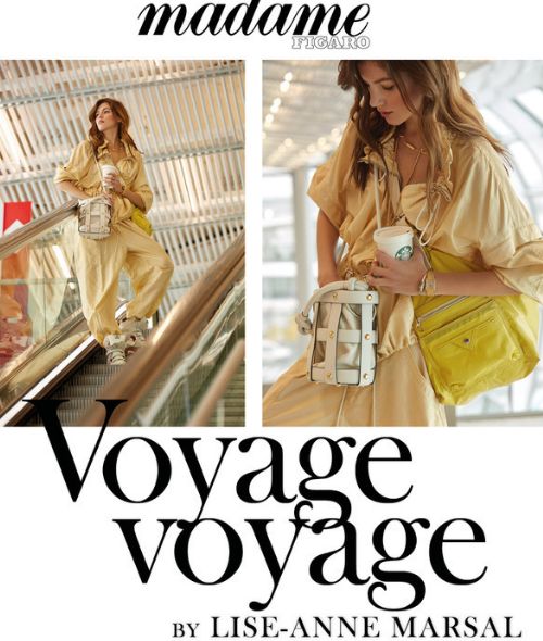 LISE ANNE MARSAL photographs ‘Voyage, Voyage’ – a fashion & accessories special with VALERY KAUFMAN for MADAME FIGARO at the Paris CDG Airport